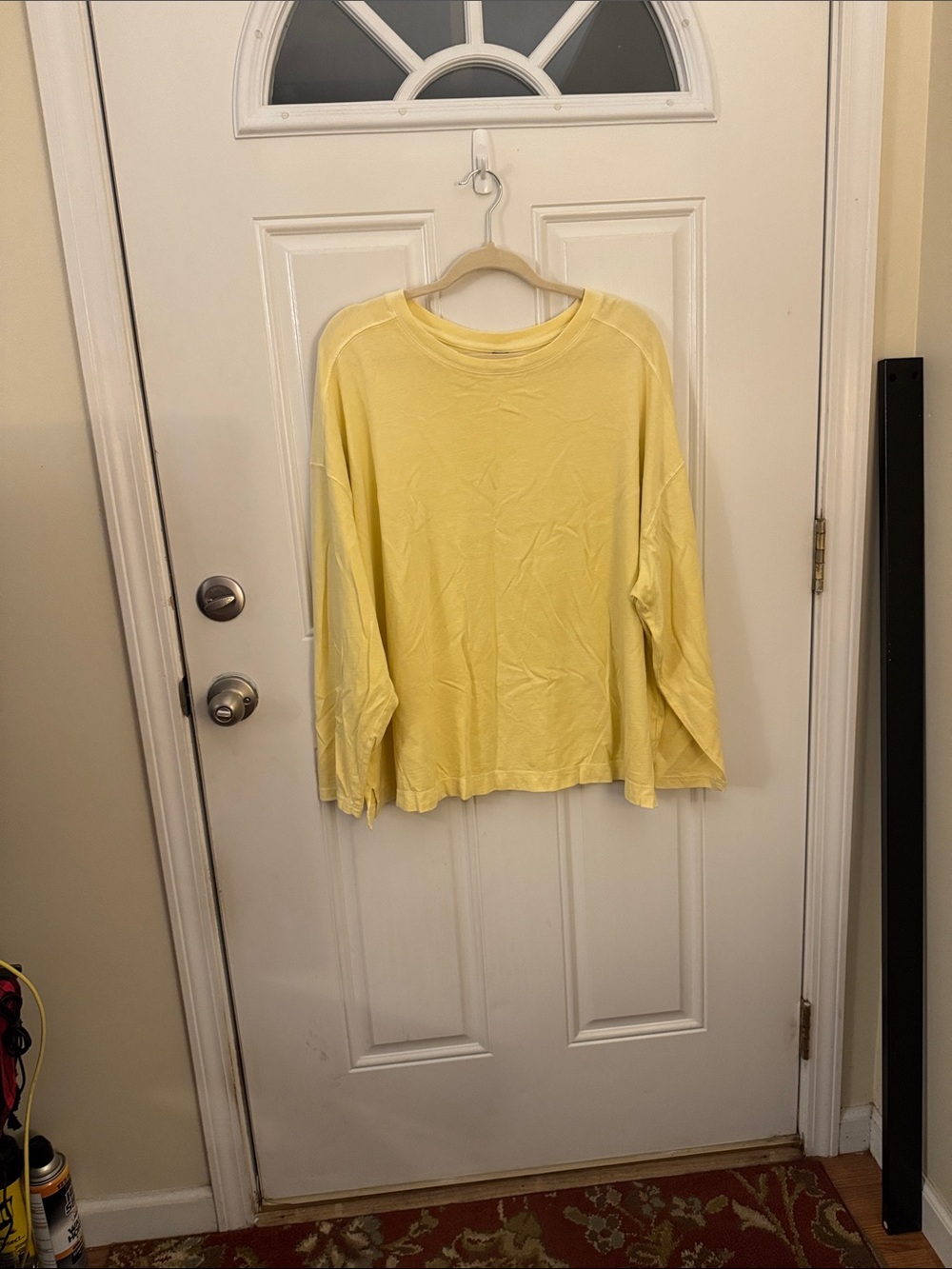 Old Navy Pale Yellow Crewneck Long Sleeve Top